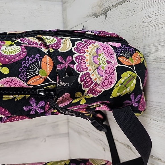 Vera Bradley Pirouette Pink floral large campus backpack padded laptop slot - Picture 6 of 14